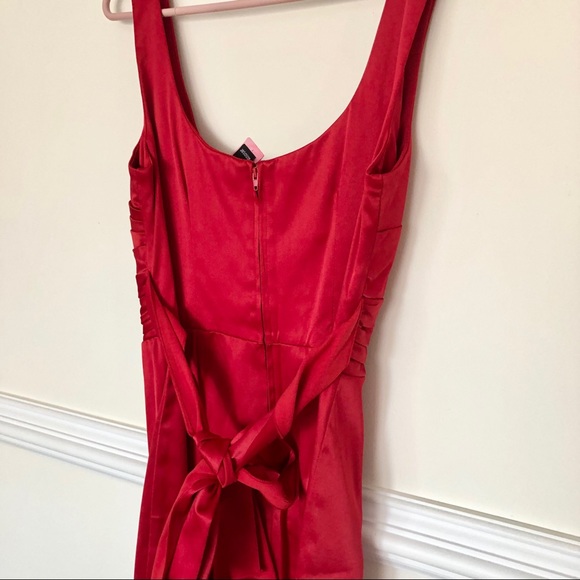 Prom/Formal red dress scoop neckline back tie - Picture 10 of 10